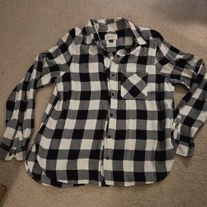 Universal Thread Black and White Checkered Shirt